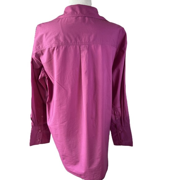 💖 Banana Republic Bold Pink  100% Cotton Button-Down – Effortless Chic Size M💐 - Picture 5 of 12